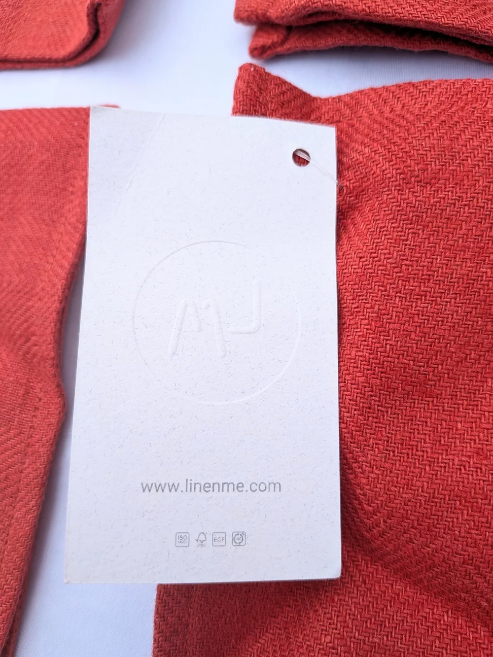 Set Of 4 Lara Orange 17x17 Linen Napkins